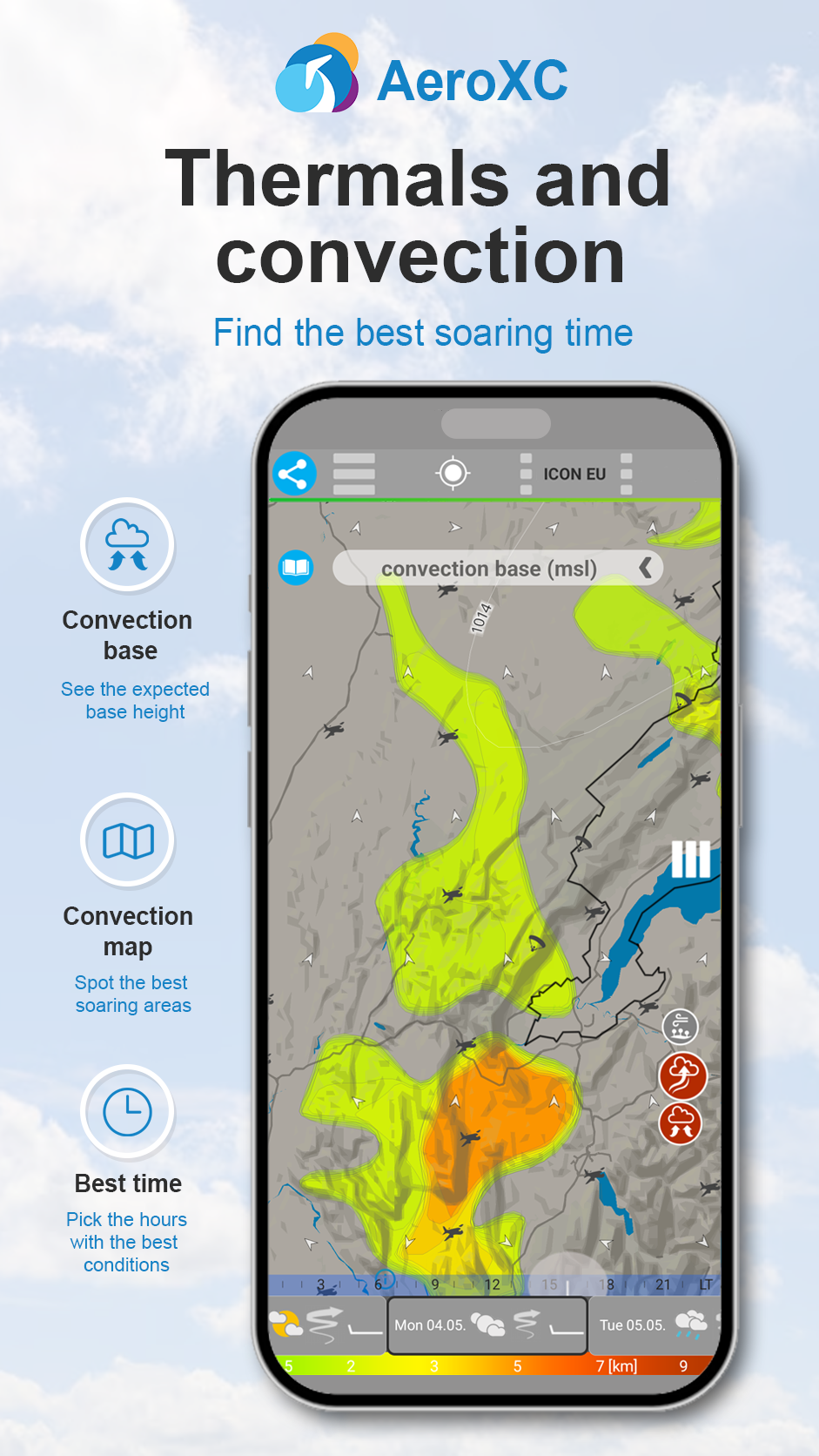 AeroXC wind forecast map