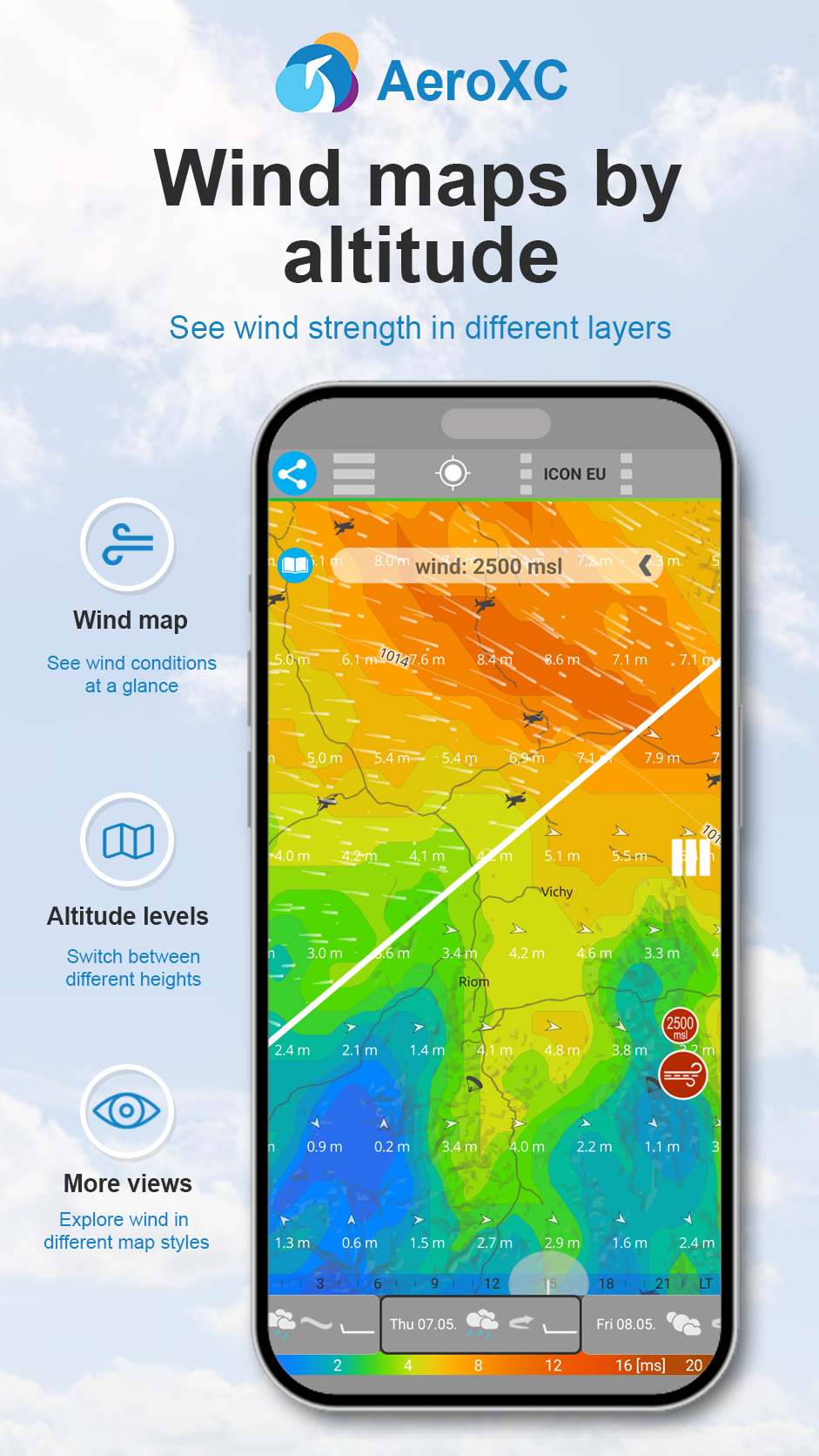 AeroXC vertical weather profile